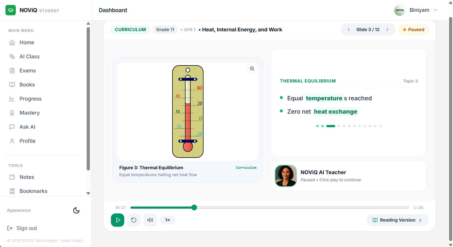 NOViQ Web Interactive AI Learning